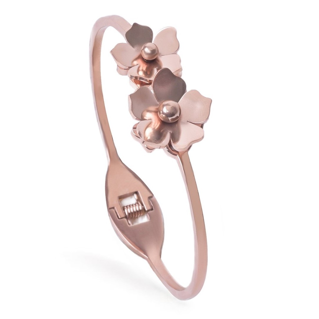 Náramek Květy rose gold